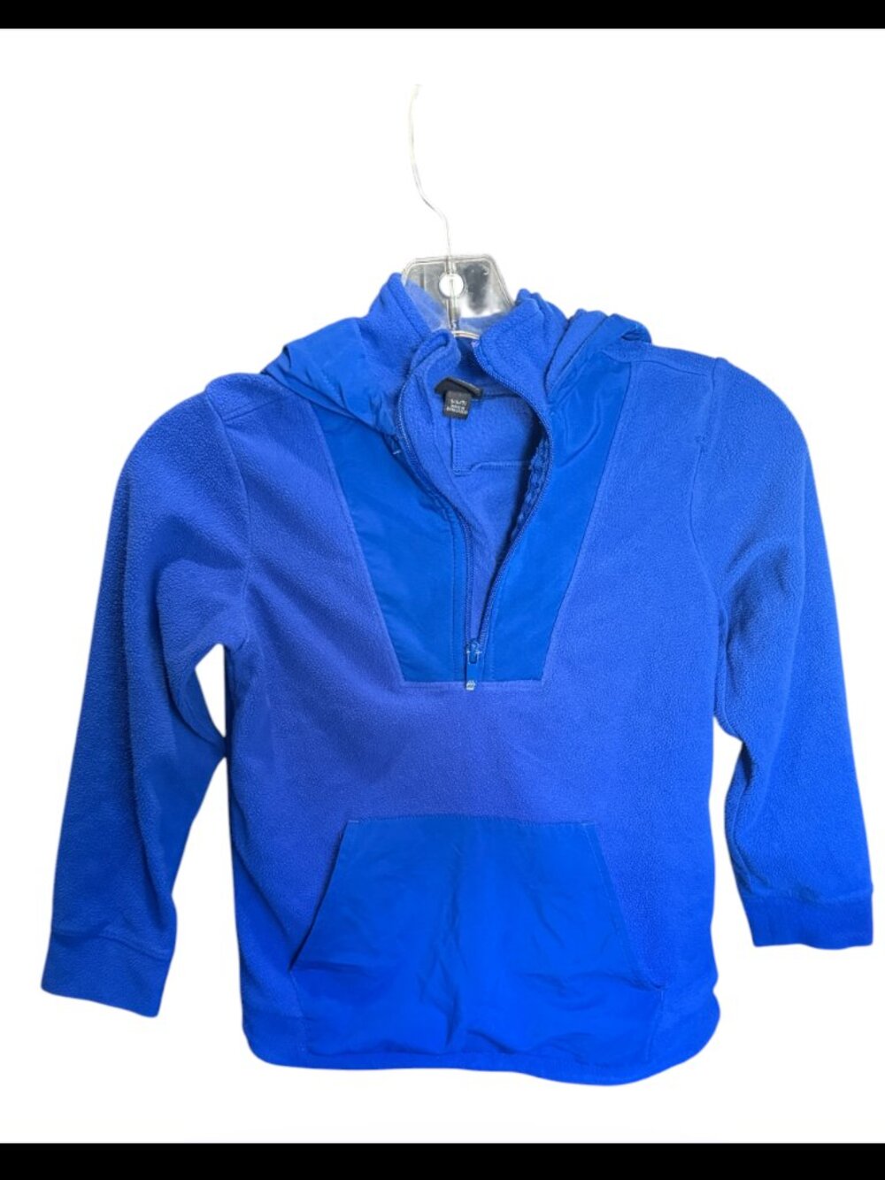 Boy's Fleece Quarter Zip Hooded Shirt Size S (6/7)